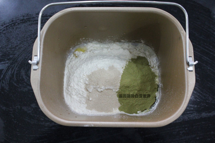 抹茶红豆吐司步骤3