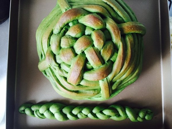 抹茶篮子面包步骤12