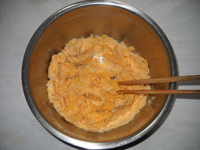 咖喱肉松南瓜餐包步骤3