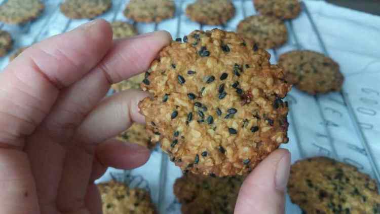 黑芝麻燕麦高纤饼干步骤18