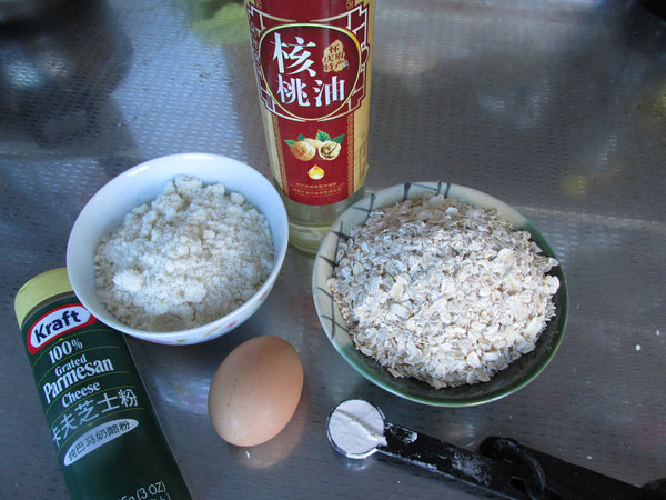 咸味燕麦杏仁饼步骤1