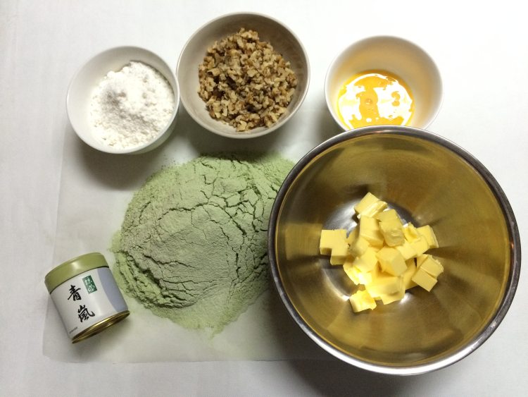 抹茶核桃饼干步骤1