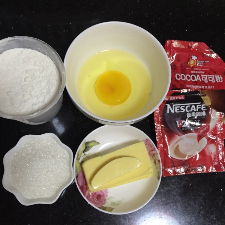 咖啡可可小饼步骤1