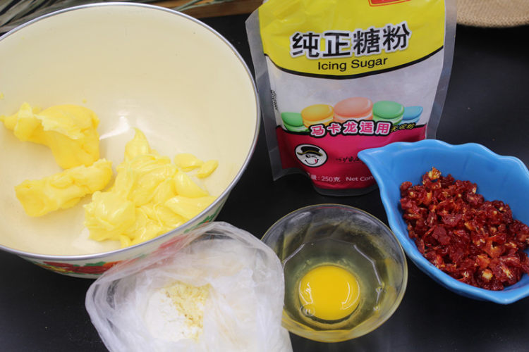 玉米面蔓越莓饼干步骤1