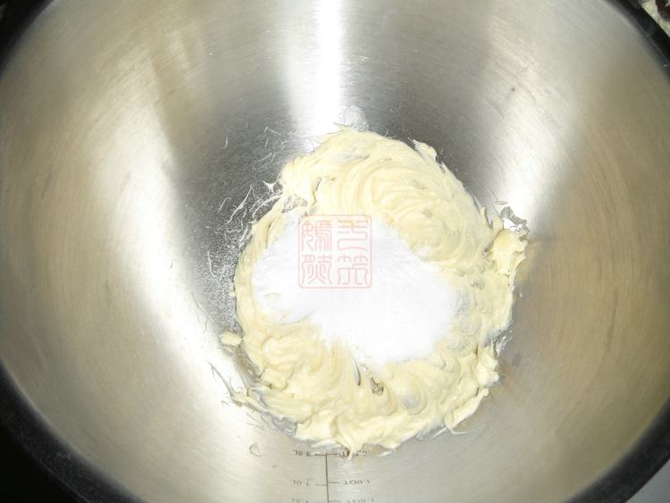 抹茶杏仁曲奇饼干步骤3
