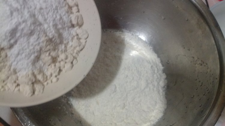 红糖蔓越莓莜面松饼步骤3