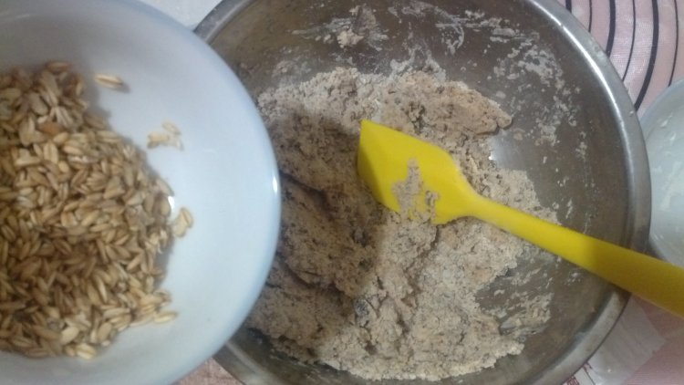 红糖蔓越莓莜面松饼步骤7