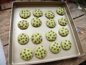 抹茶巧克力豆饼干步骤10