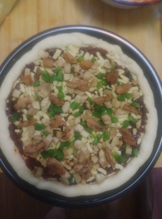黑椒鸡腿蘑菇披萨步骤15