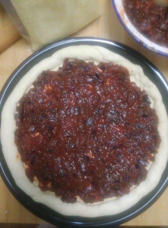 黑椒鸡腿蘑菇披萨步骤14