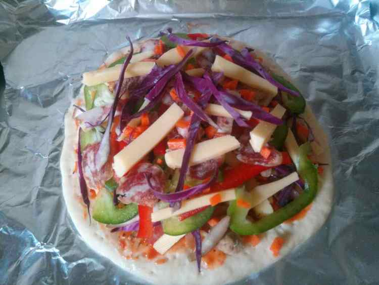 牛肉香肠鲜蔬pizza步骤5