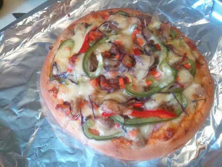 牛肉香肠鲜蔬pizza步骤6