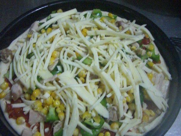 鸡肉玉米披萨步骤13