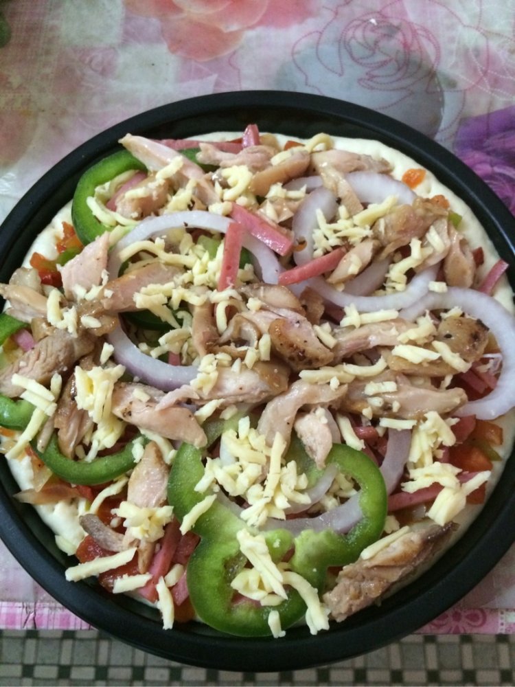鸡腿火腿披萨步骤14