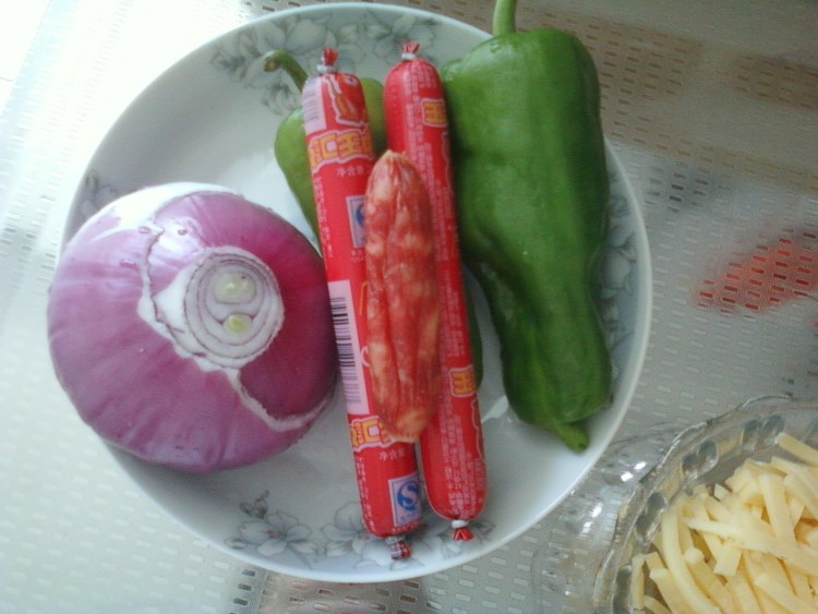 虾仁火腿披萨步骤5