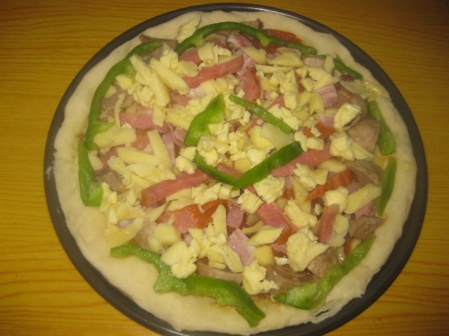 培根牛肉丸披萨步骤18
