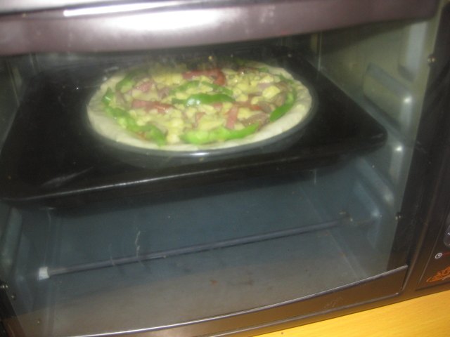 培根牛肉丸披萨步骤19