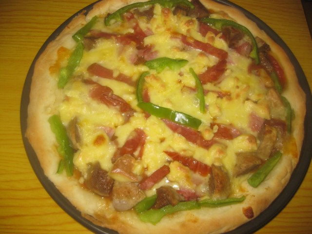 培根牛肉丸披萨步骤20