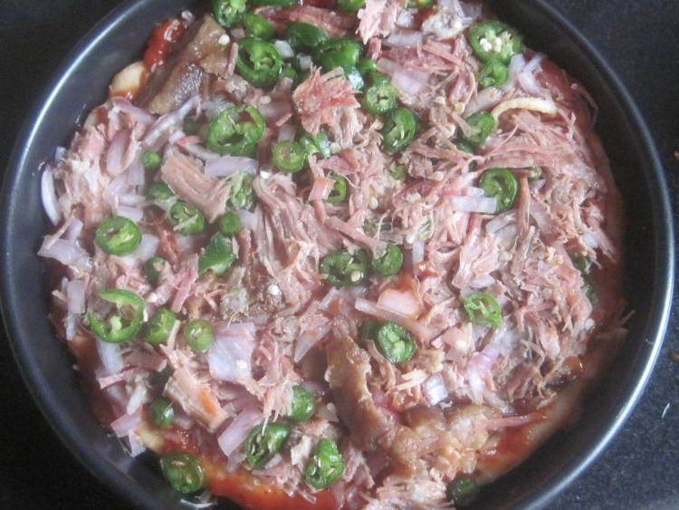 腊肉意大利披萨步骤7