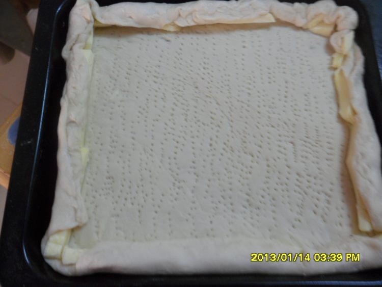 白菜火腿肠披萨步骤4