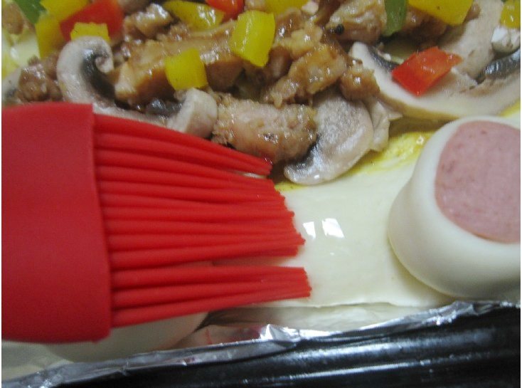 蘑菇鸡肉披萨步骤19