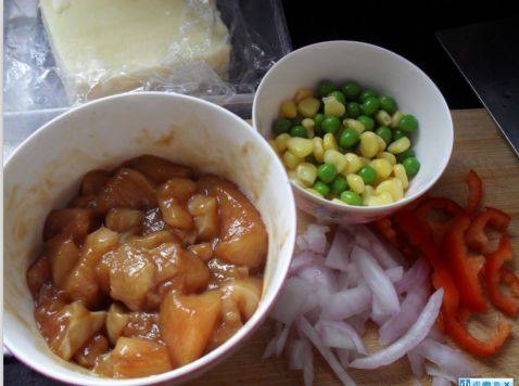 鸡肉比萨步骤2