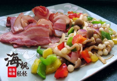 培根虾仁多彩椒披萨步骤7