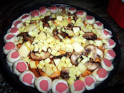 花边苹果鸡肉披萨步骤22