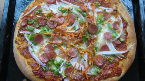 改良火腿菜蔬披萨步骤5