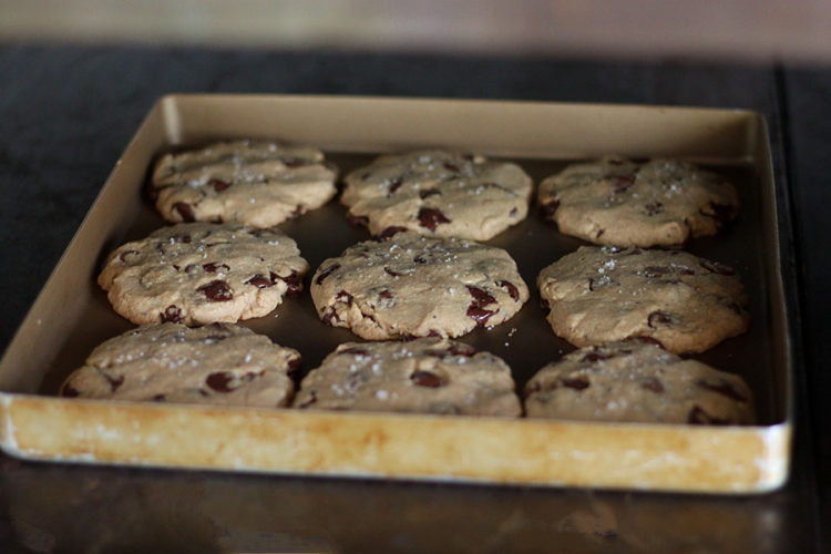 海盐巧克力大cookie步骤14