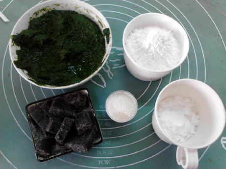 芝麻茼蒿青团步骤1
