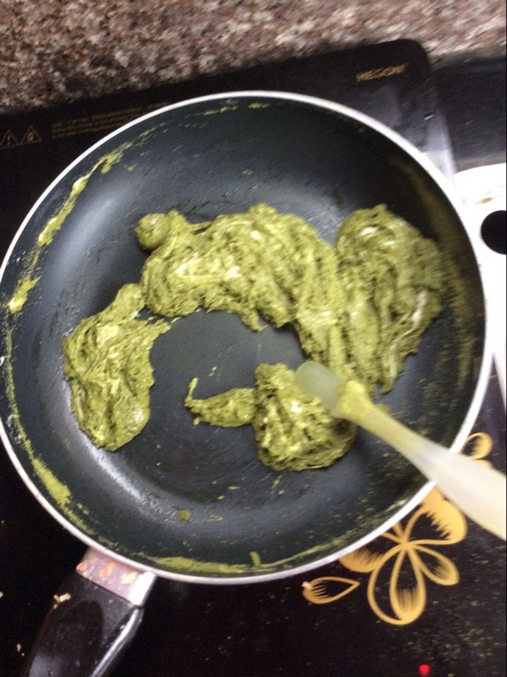 抹茶花生牛轧糖步骤7