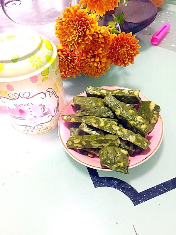 抹茶花生牛轧糖步骤11
