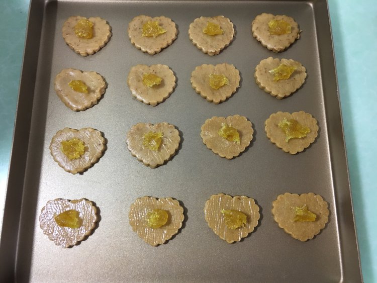爱心型凤梨馅夹心挞饼步骤7