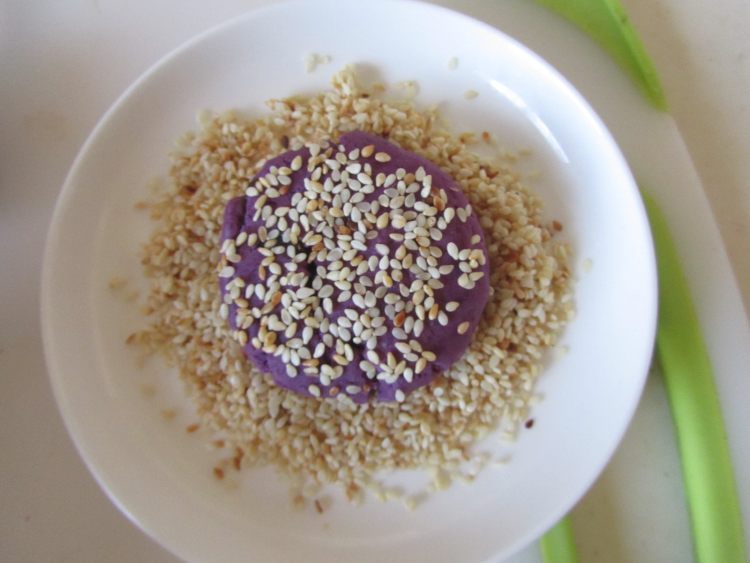 紫薯豆沙饼步骤9
