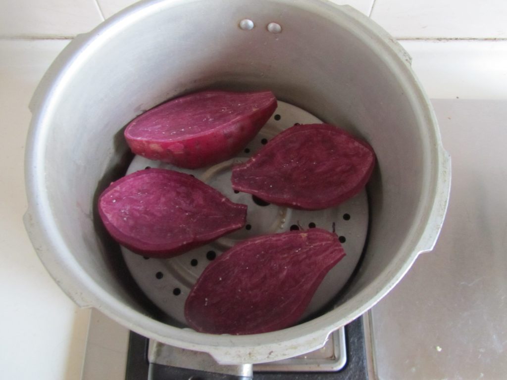 紫薯豆沙饼步骤1