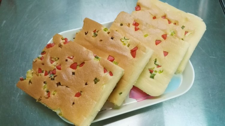 香葱火腿戚风步骤15