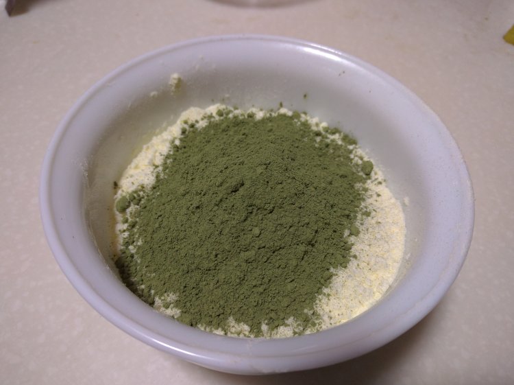 棉花糖版抹茶花生牛轧步骤3