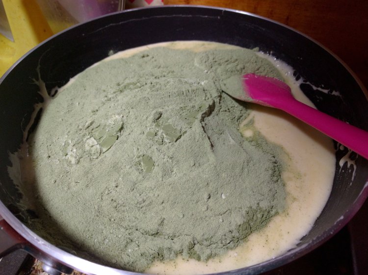 棉花糖版抹茶花生牛轧步骤10