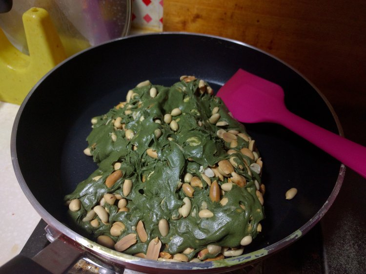 棉花糖版抹茶花生牛轧步骤13