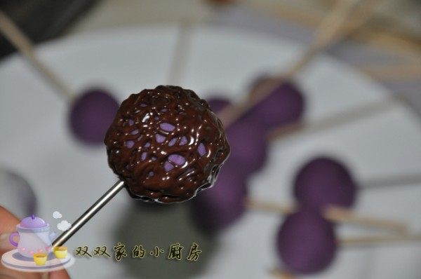 紫薯巧克力棒棒糖步骤8