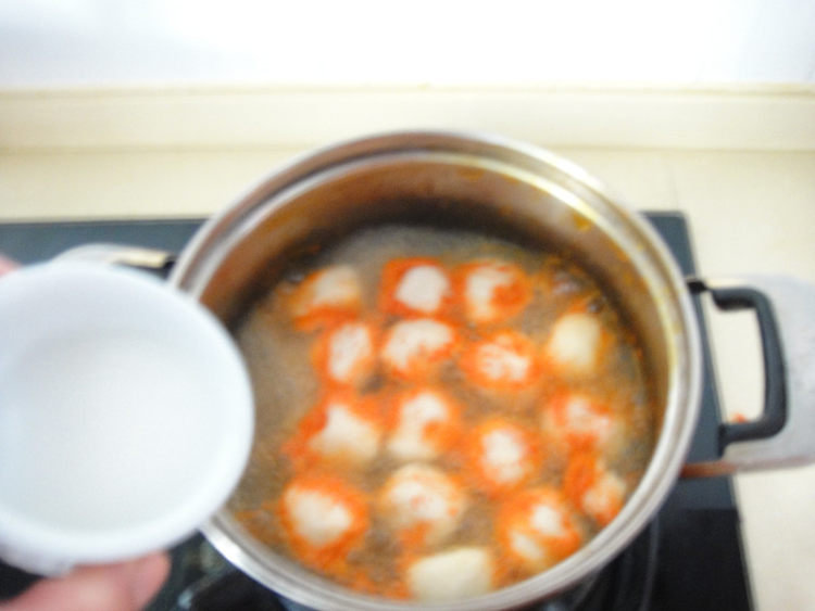 胡萝卜汁鱼圆羹步骤9