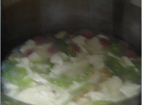 青椒豆腐羹步骤6