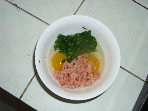 油菜火腿蒸鸡蛋羹步骤2