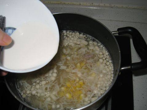 金针玉米葛粉羹步骤6