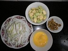 夜开花豆瓣蛋花羹 步骤1