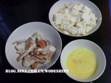 螃蟹豆腐羹步骤1