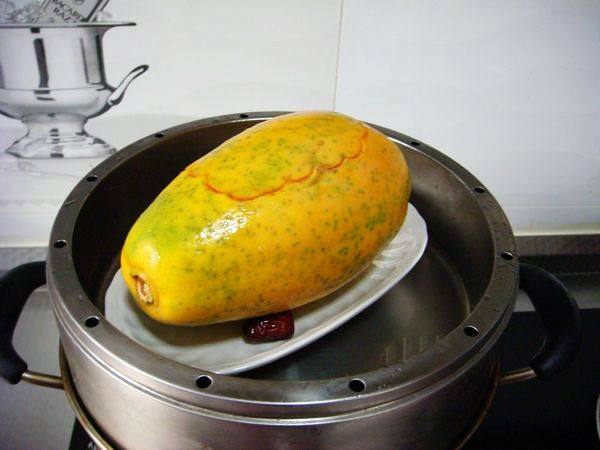 木瓜红枣炖雪蛤步骤8