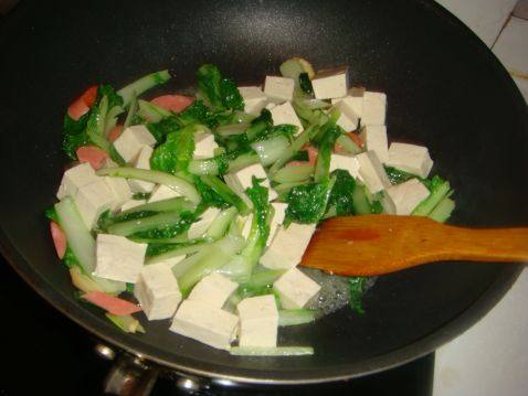 小白菜炖豆腐步骤4