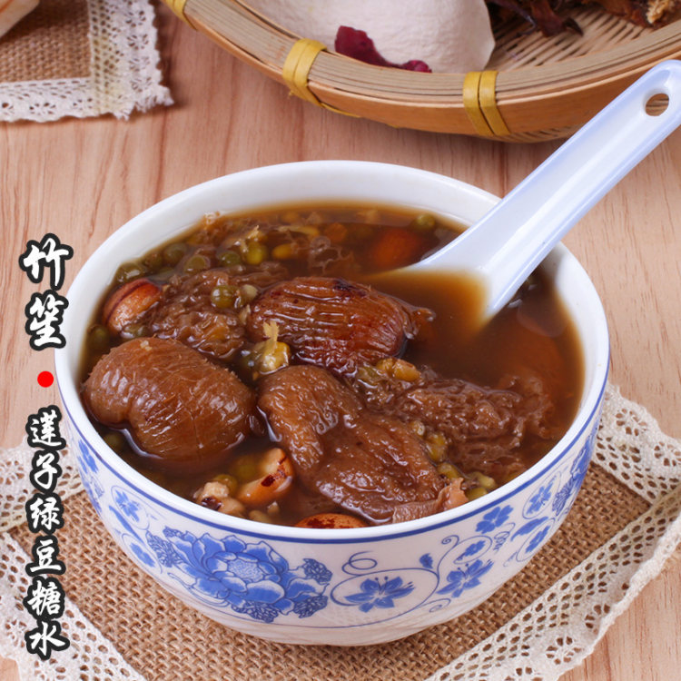 竹笙莲子绿豆糖水步骤4